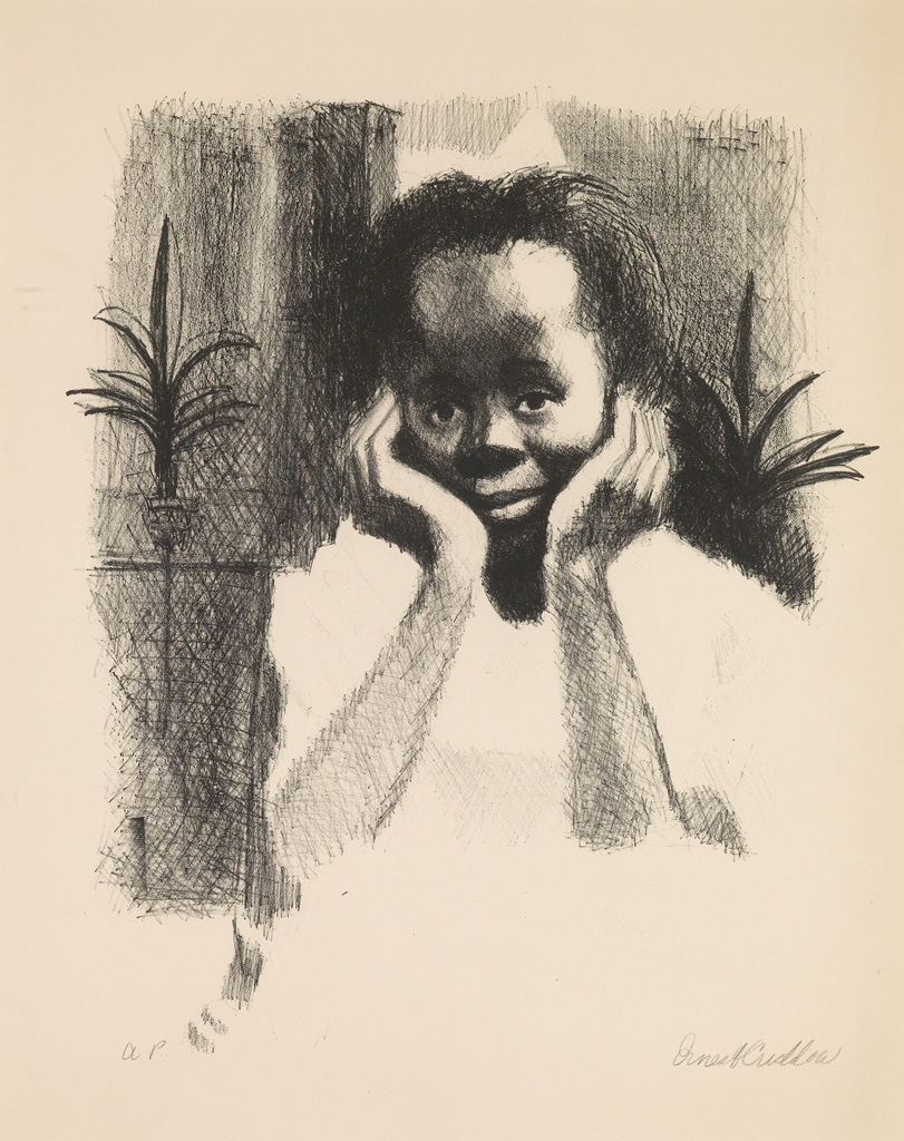 ERNEST CRICHLOW (1914 - 2005) (Untitled) Young Girl.